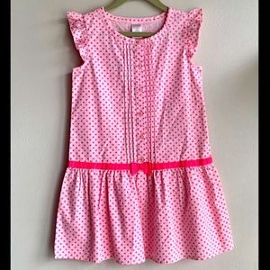 3/$45 ⭐️ GYMBOREE ruffle sleeve pink polka dot dress SIZE 6 NWT